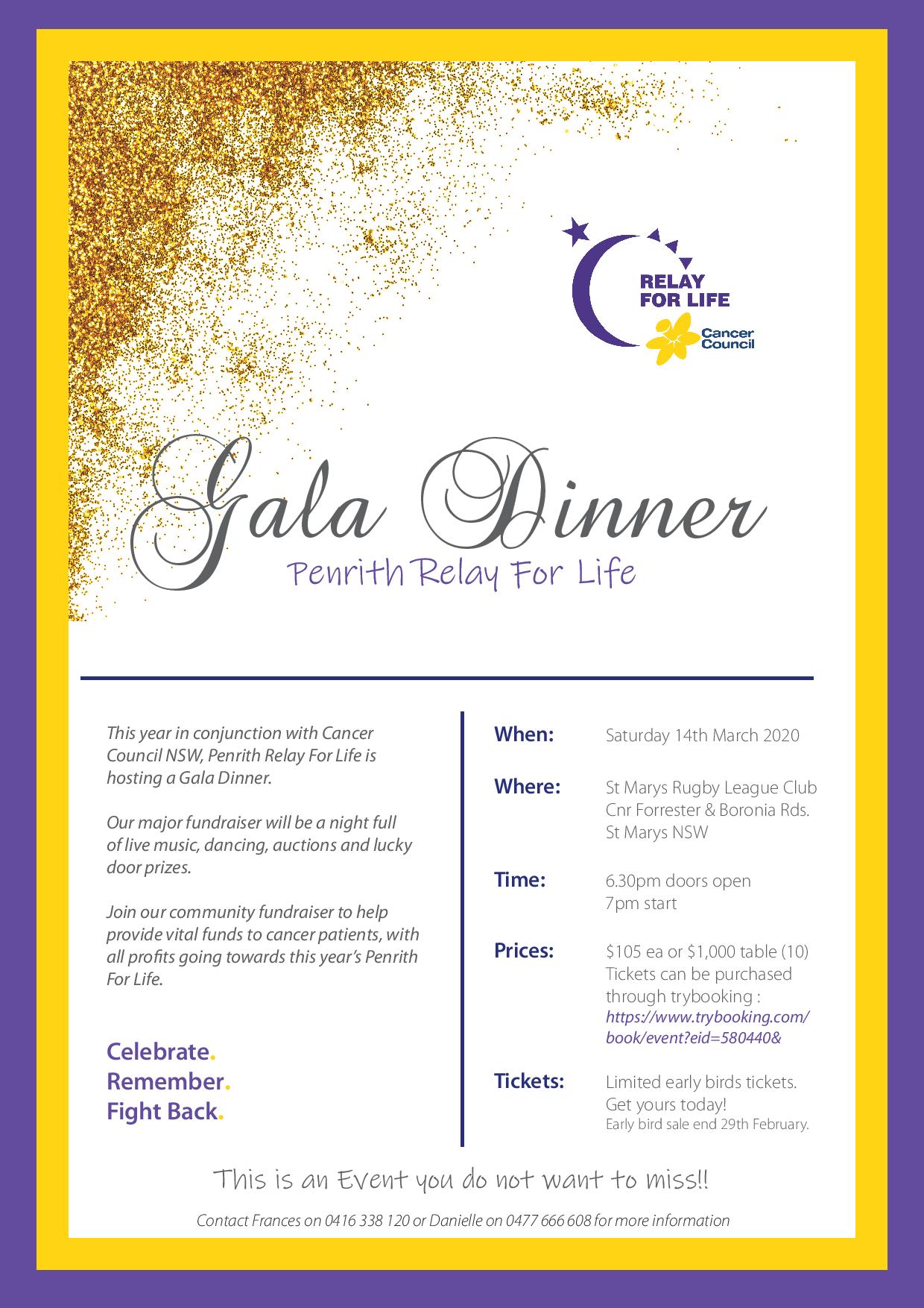 Relay for Life Gala Dinner